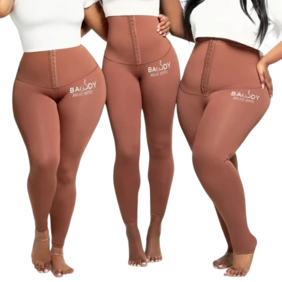 Bawdy Boujee Hippie Women's Black Body Control Yoga Stretch Pants, Size 3XL - Picture 5 of 14